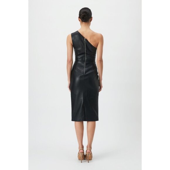 New Bardot Oriella Revolve Vegan Leather Dress in Black Size Small - Picture 9 of 16